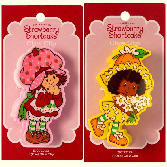 RARE•PRICE FIRM Strawberry Shortcake & Orange Blossom Hair Claw Clip Bundle - Picture 1 of 1